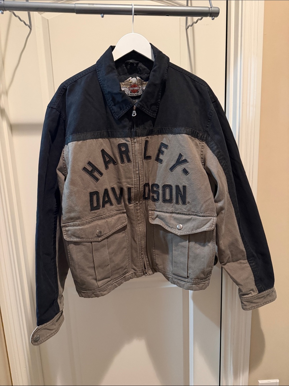 Harley-Davidson Kids Two-Tone Black and Gray Jean Jacket